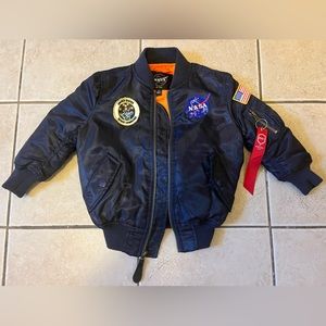 ALPHA INDUSTRIES YOUTH NASA MA-1 FLIGHT BOMBER JACKET, Kids 3T